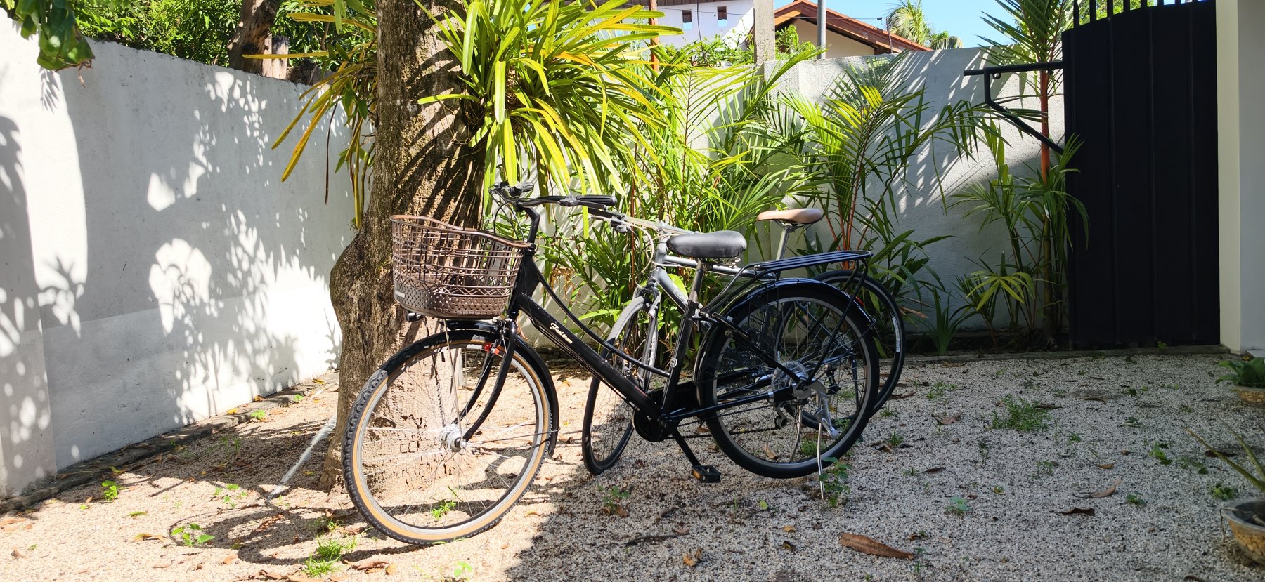 Bicycle and garden area at Airport Gateway Residence
